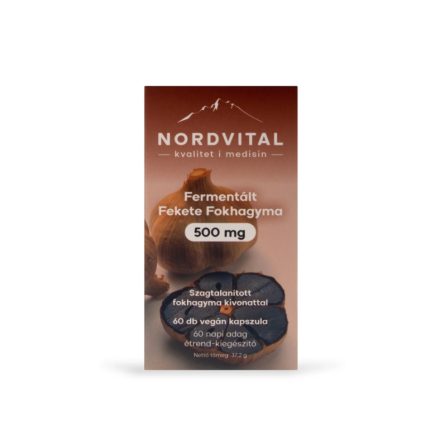 Nordvital Fermentált Fekete Fokhagyma 500 mg 60db