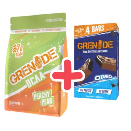 GRENADE BCAA - Peachy Pear 390 g + ajándék GRENADE High Protein bar Oreo Pack 4x60 g