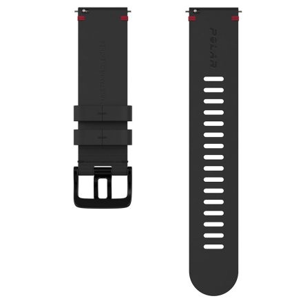 POLAR WristBand Black-Red Leather 22mm (cserélhető óraszíj) - M-L