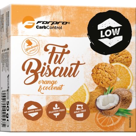 Forpro Fit Biscuit Orange-Coconut 50g -50% KEDVEZMÉNY! 1+1 CSOMAGAJÁNLAT!