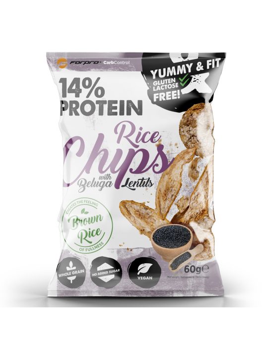 Forpro 14% Protein Rice Chips With Beluga Lentils 60g