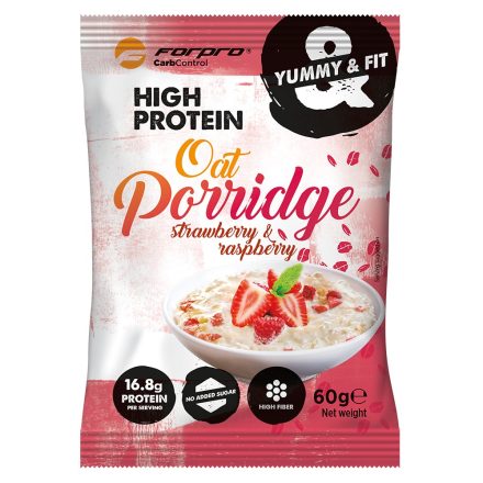 FORPRO Protein Oat Porridge with Strawberries & Raspberries 60g