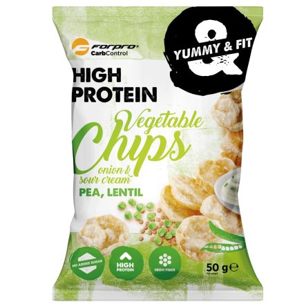 Forpro Protein Vegetable Chips Onion & Sour Cream 50g