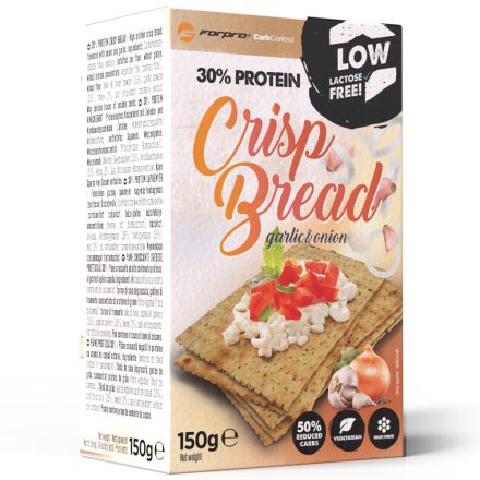 FORPRO 30% Protein Crisp Bread Garlic & Onion 10x150g
