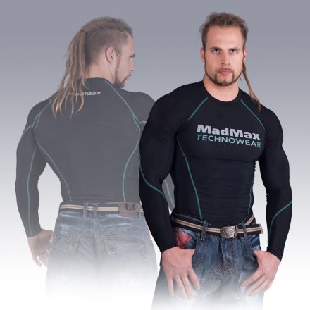 MADMAX Compression Sleveless Top Blue hosszú ujjú felső