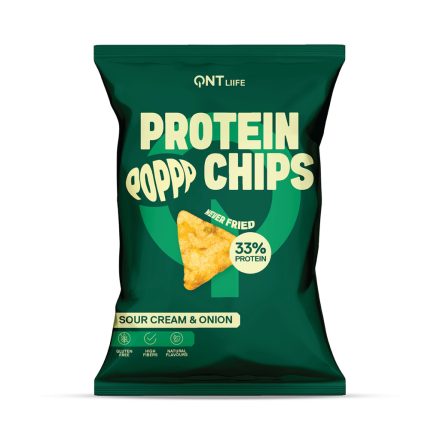 QNT 33% Protein Chips - Cream & Onion 50g