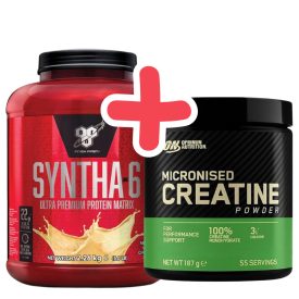   BSN Syntha-6 Original 2,26kg Strawberry Swirl + ajándék ON Micronised Creatine Powder 187g 