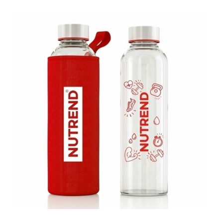 NUTREND GLASS BOTTLE RED WITH COVER - 800ml - 2019