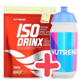   NUTREND Isodrinx 1000g Bitter Lemon + AJÁNDÉK NUTREND Sport Bottle 500ml White Blue/Pink Print
