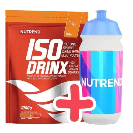 NUTREND Isodrinx 1000g Orange + AJÁNDÉK NUTREND Sport Bottle 500ml White Blue/Pink Print