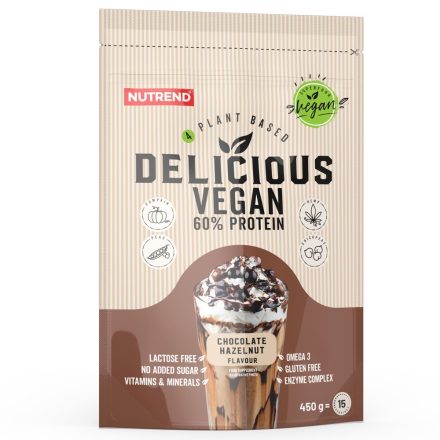 NUTREND Delicious Vegan Protein 450g Chocolate+Hazelnut