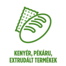 Kenyér, pékáru, extrudált termékek