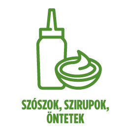 Szószok, szirupok, öntetek, krémek